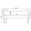 Banc rembourré en velours ivoire Giannie