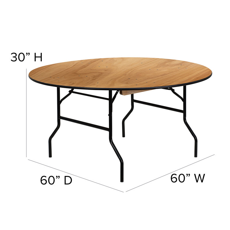 Table ronde Wofford, H 30 po x L 60 po x l 60 po