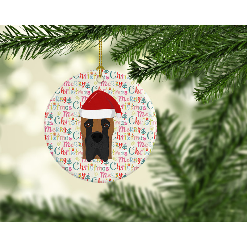 Ornement suspendu Great Dane Merry Christmas
