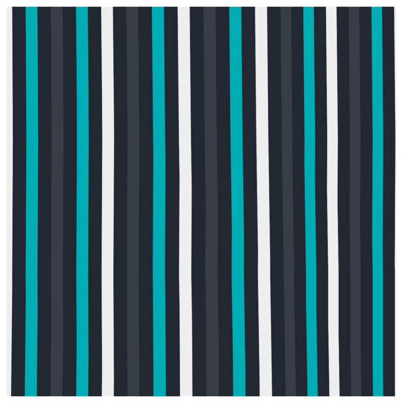 Blue Black Stripes Quilted Bedspread All Sizes, King