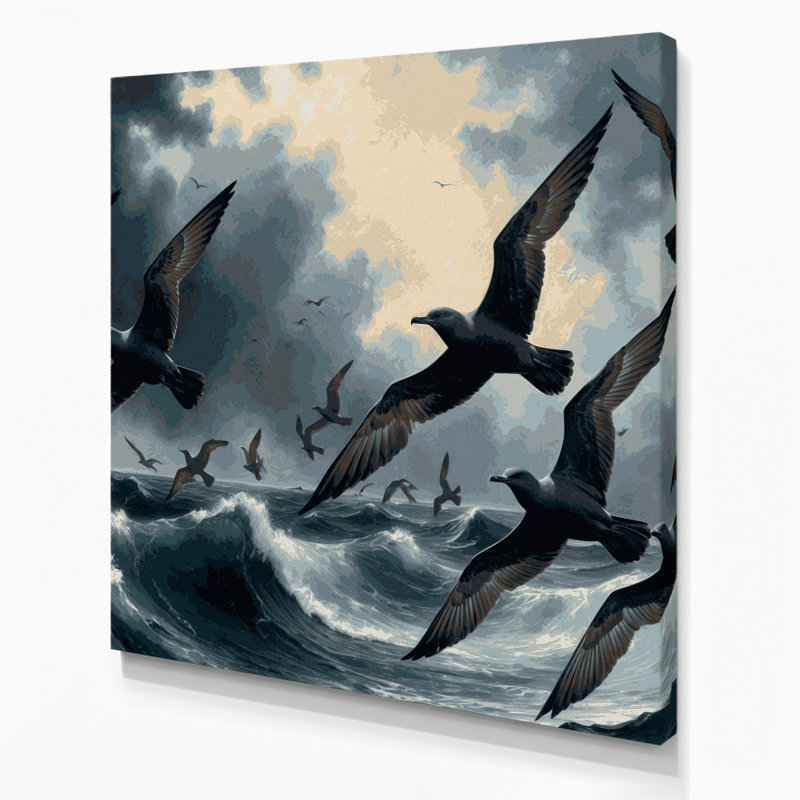 «Birds Sooty Shearwater», art mural sur toile, H 12 po x l 12 po