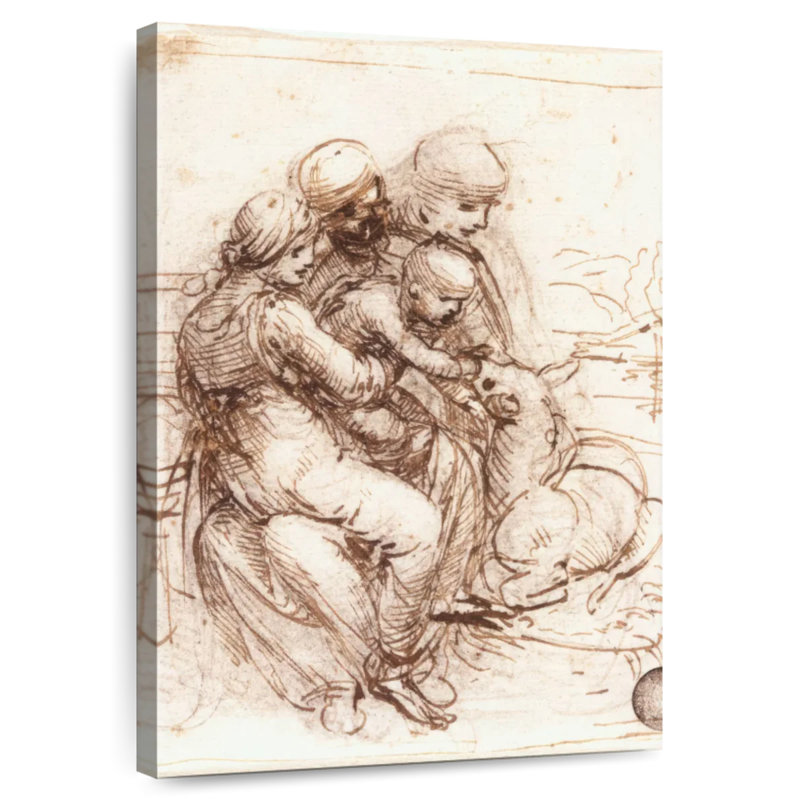 Adella St. Anne Mary Christ Child And Lamb, 48" H x 32" W