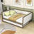 Full Size Upholstered Daybed with Twin Size Trundle, Wood Frame