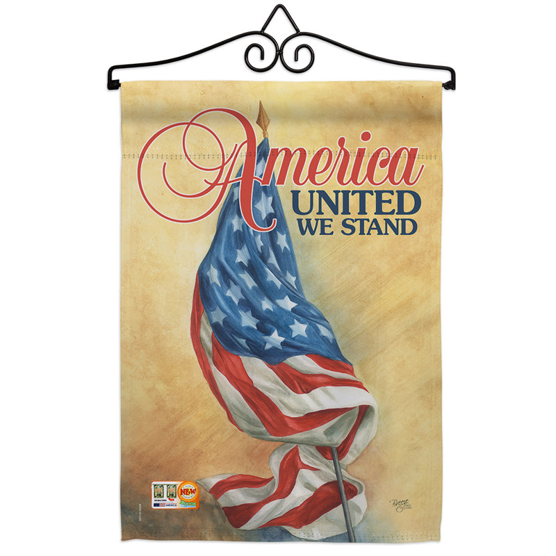 Polyester à 2 côtés 18,5 x 13 po america united ensemble de drapeau