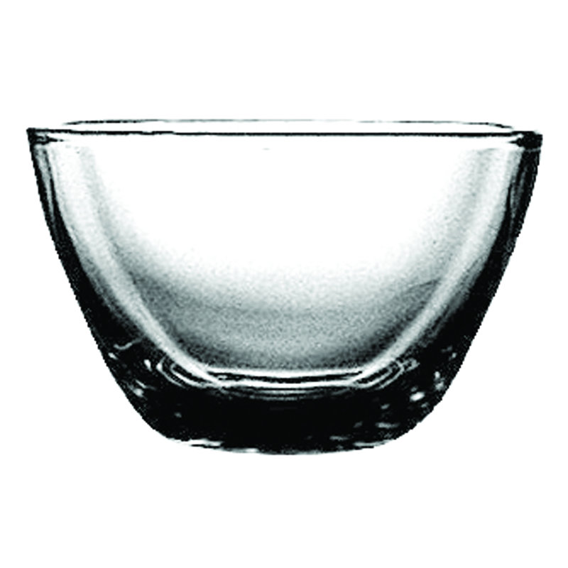 Polycarbonate Square Bowl - 6 Pieces - Onyx, Clear