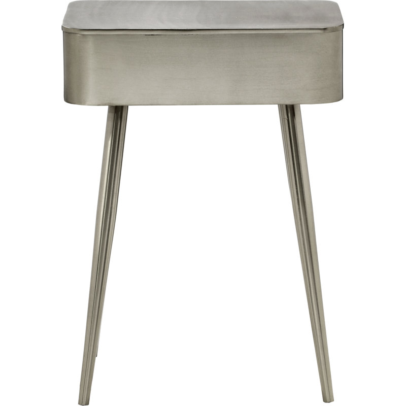 Table de chevet 1 tiroir Rylan, Argent