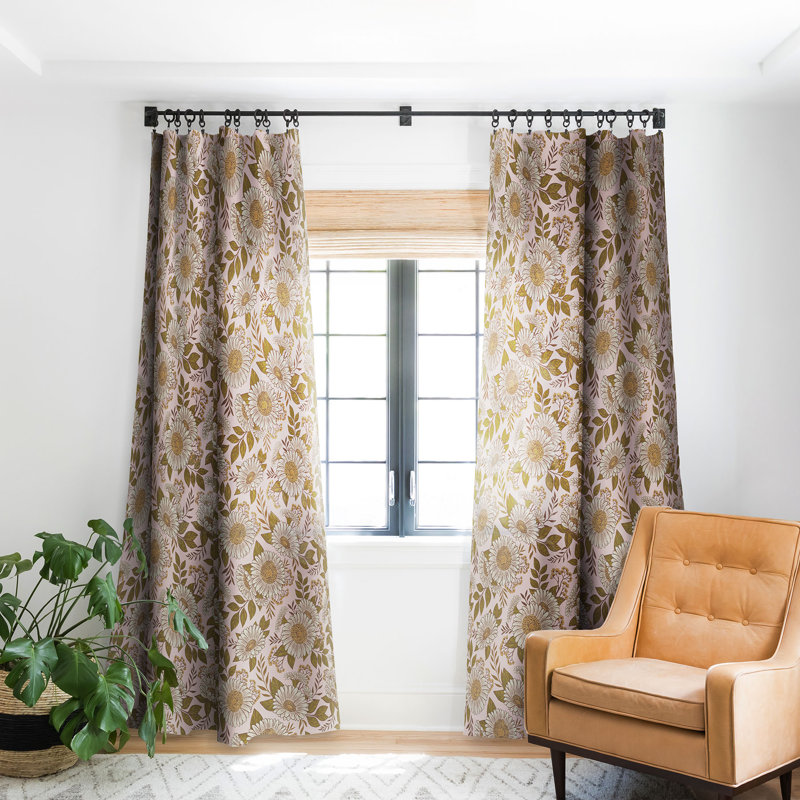 Ensemble de 2 rideaux occultant Avenie Spring Garden Collection I, L 50 po x L 120 po