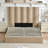 Braya 51.6" Tall Headboard Upholstered Platform Bed with Hydraulic Lift Up Storage ,Beige,Full-1967869397-1967869396