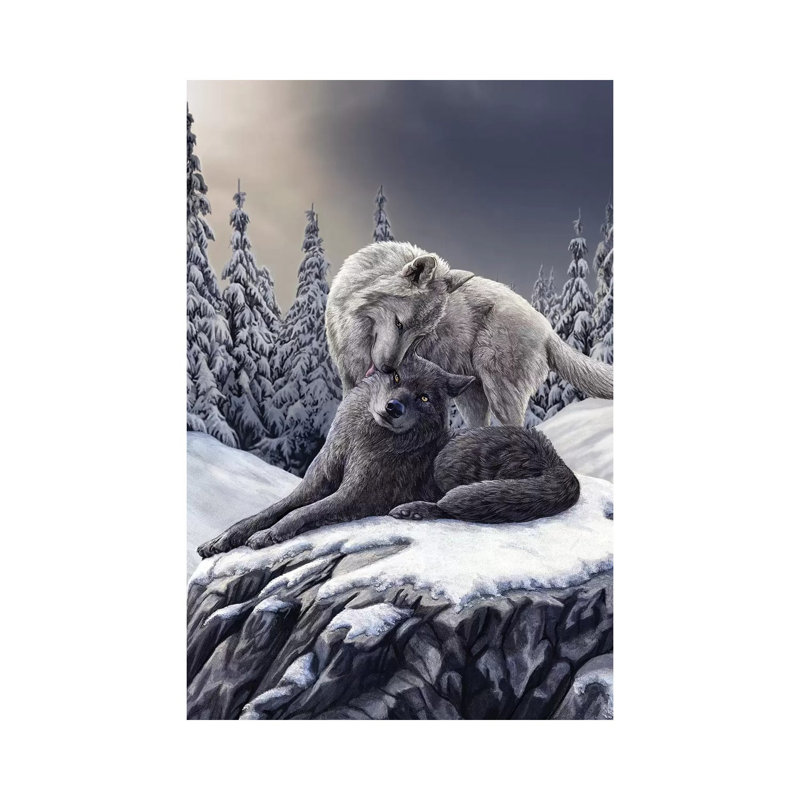 Snow Kisses by Lisa Parker - Wrapped Canvas Print, 20.32 cm H x 30.48 cm W