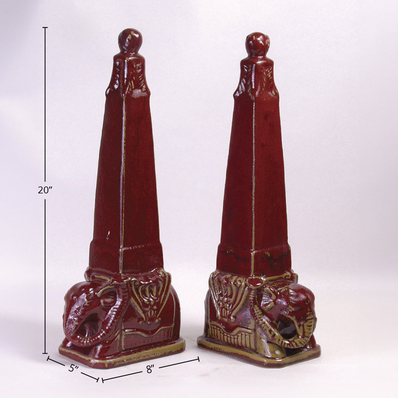 Elephant Figurine - A Pair
