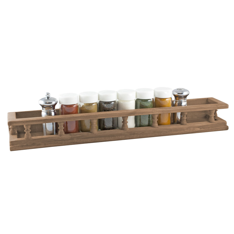 Wall Wood Spice Rack, Large