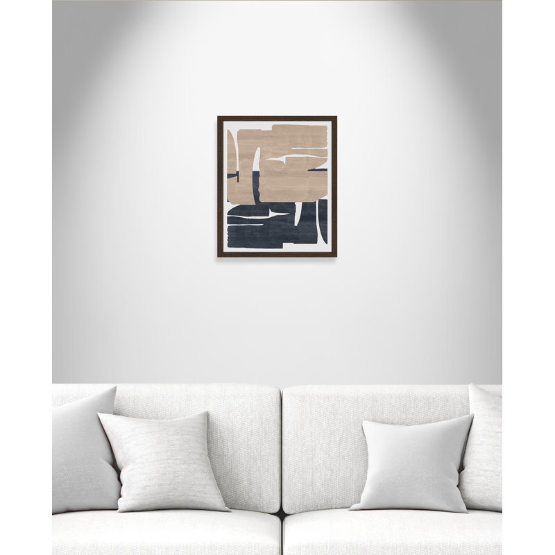 Impression profonde brun doré II par Cartissi, 16'' W x 19'' H, Framed Print, Grain de bois noyer