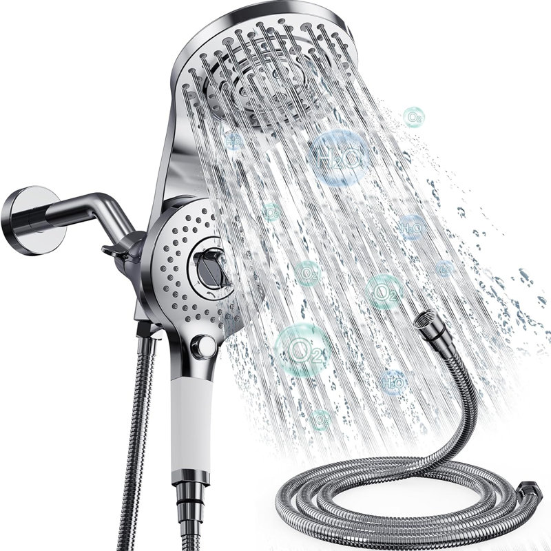 Pomme de douche double combinée, Chrome