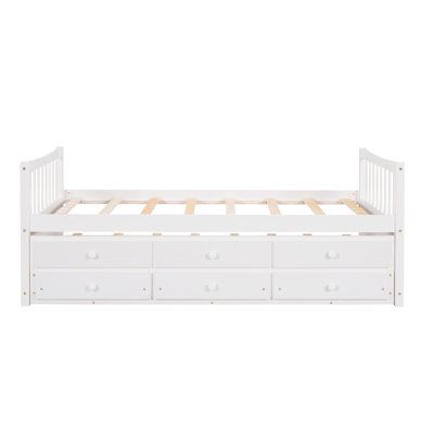 Daybed With Trundle And Drawers, Twin Size -  STYLISH, OKKK612-LP000241AAK