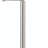 60" Nickel Swing Arm Floor Lamp With White Square Shade