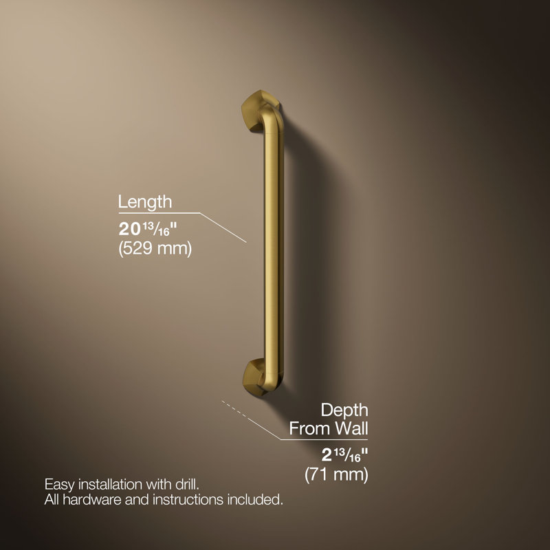Occasion Grab Bar, 18", Vibrant Brushed Moderne Brass