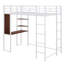 Lit mezzanine simple en métal avec 2 tablettes et un bureau-662005120