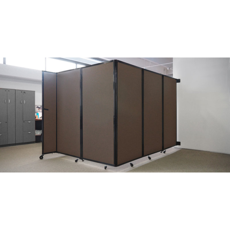 11 - Cloison pliante à panneaux, 7, Gris marbre, L 234 po x H 72 po x P 12 po