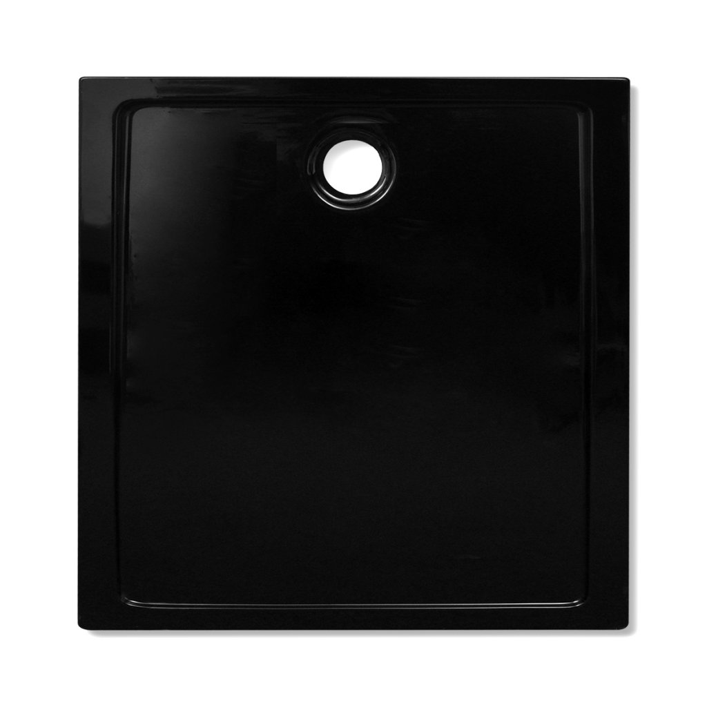 Glass Standard Shower Tray - Black