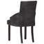 Fauteuil capitonné en cuir noir