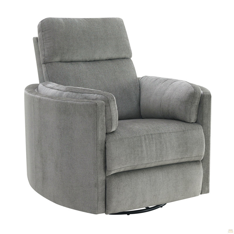 Fauteuil inclinable oscillant en chenille gris anthracite Sagen