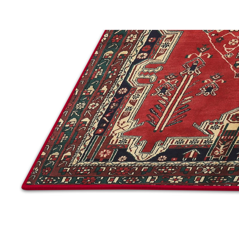Tapis rouge à motif sud-ouest, Rectangle 5 pi x 7 pi