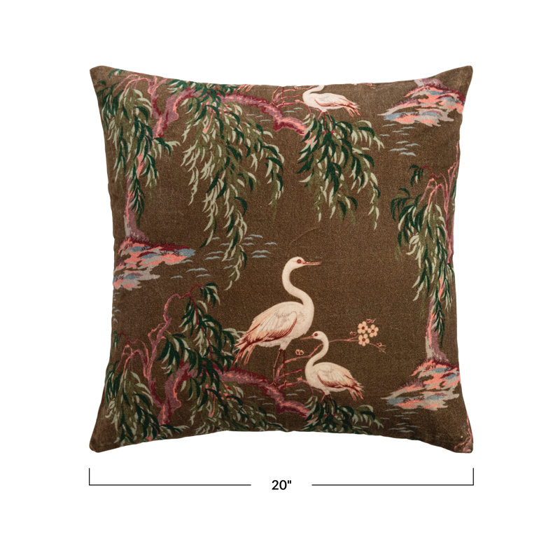 Coussin en velours chinois