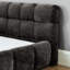 Très grand lit plateforme gris foncé avec un tissu épais, une tête de lit et une expérience de repos confortable, aucun sommier tapissier n'est nécessaire-130149976