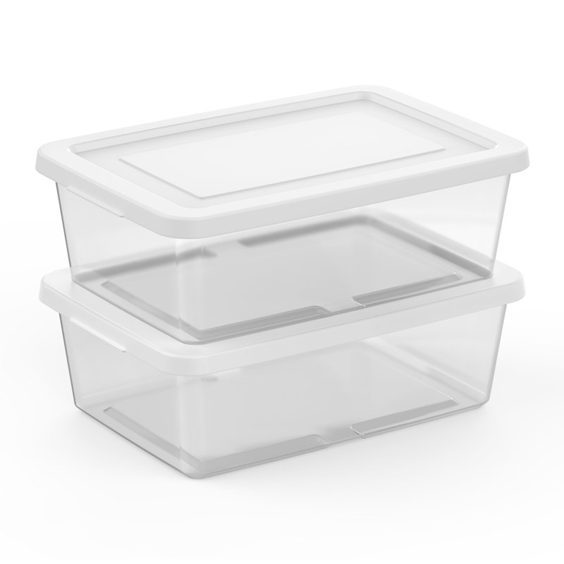 Sterilite 12Qt Storage Box, Stackable Plastic Container, Home Organizer, 12 Pack