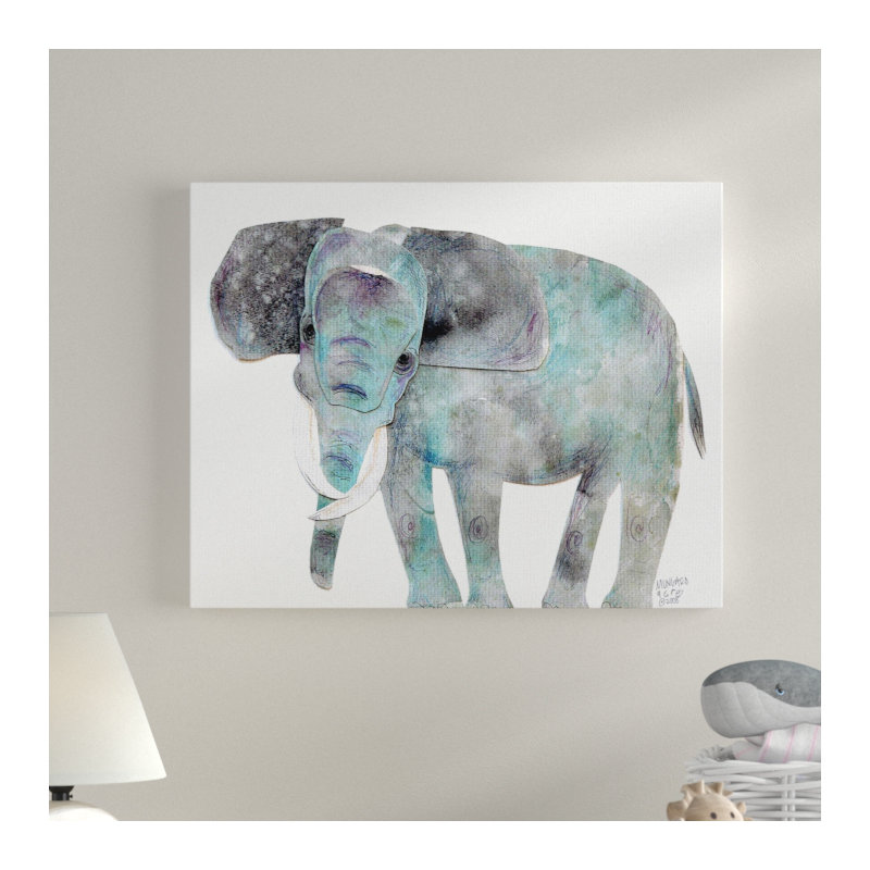 «Cutout Collage Elephant», art encadré, Toile tendue, H 20 po x l 16 po x P 1,5 po