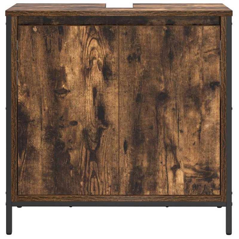 60mm Single Bathroom Vanity with Basin, Smoked Oak