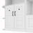 left-right combination hall cabinet with 4 hooks(can be used separately)-129411461
