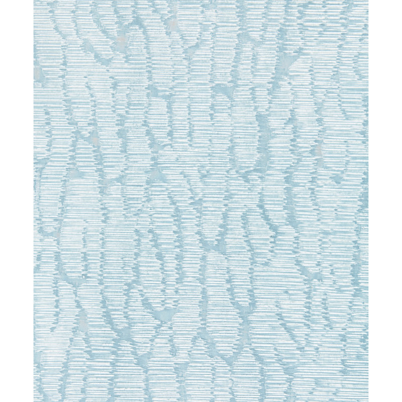 Modern Luxury Abstract Metallic Wallpaper Roll, Blue Ice