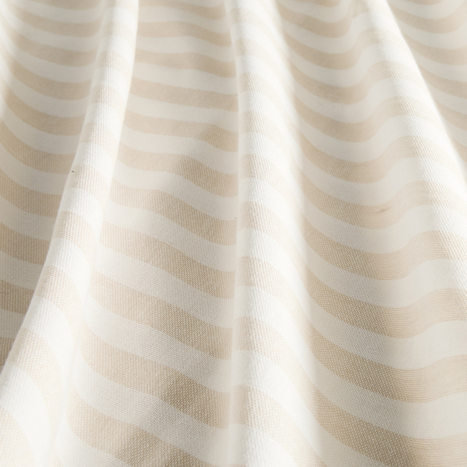 Cotton Blend Shower Curtain, Ivory Striped