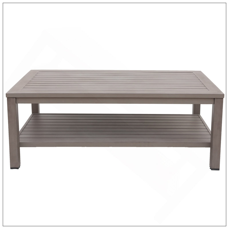 Table basse rectangulaire en aluminium, Brama