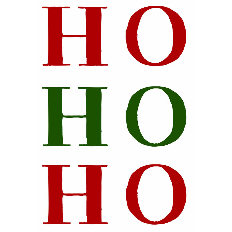 Hohoho Tall - art textuel sur toile tendue, H 30 po x l 20 po