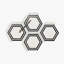 Polihsed Hexagon 12" x 11"  Marble Honeycomb Mosaic Tile