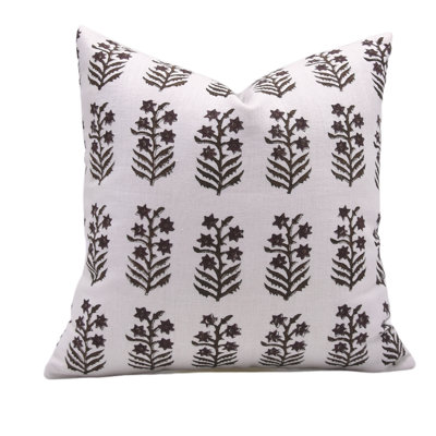 Floral Linen Outdoor Pillow Cover