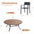 60" Patio Dining Set with Metal Round Dining Table and 8 Metal Armrest Chairs-1850662356