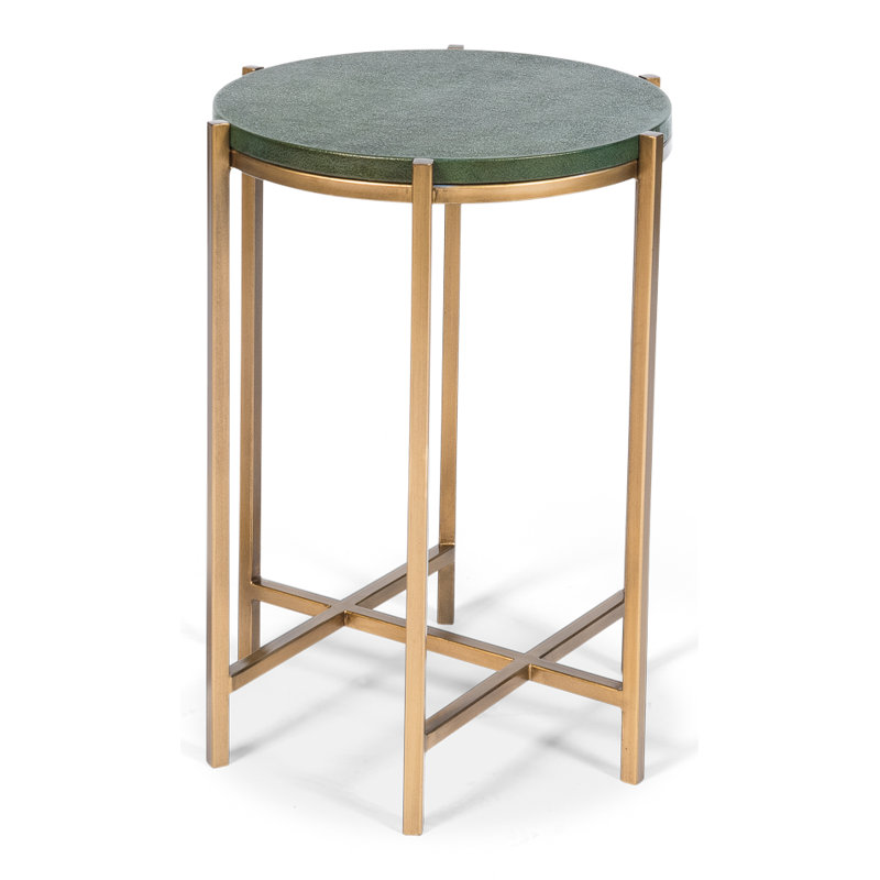 Shagreen End Table, Green