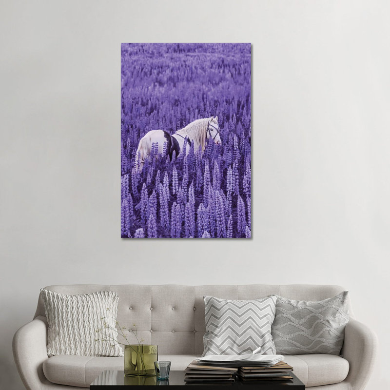 «Unicorn Meeting» par Hobopeeba - reproduction de photo, Toile tendue, Pas de tapis, H 48 po x l 32 po x P 1,5 po