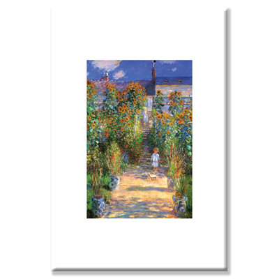 «The Artist's Garden at Vetheuil» par Claude Monet, reproduction d'art