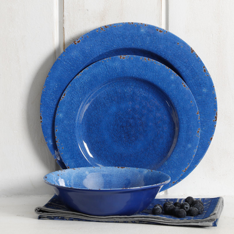 Service de table 12 pièces, service pour 4 Mauna, Bleu