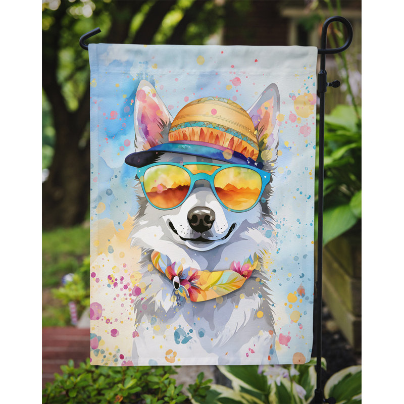 Drapeau de jardin Hippie Dawg, Klee Kai de l'Alaska