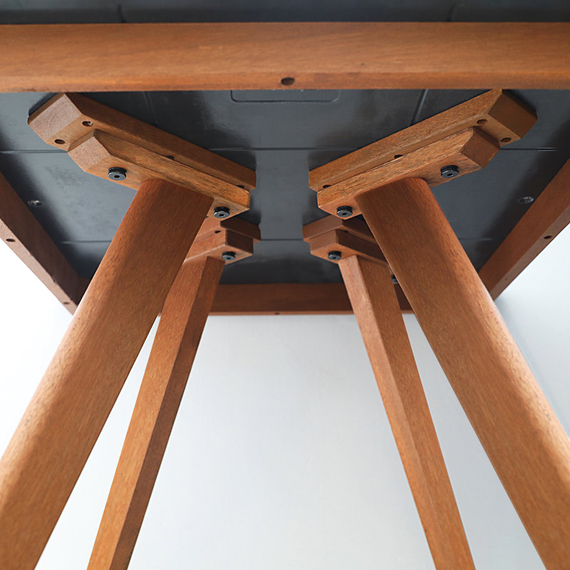 Square Wood Outdoor Dining Table , cm W cm D, Walnut