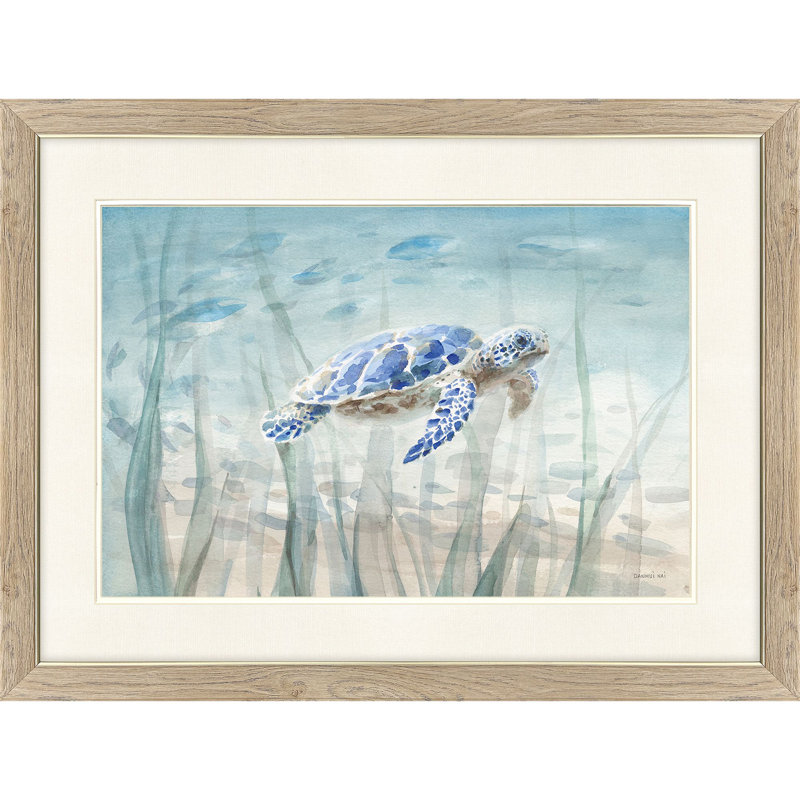 Tortue sous-marine, art encadré