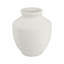 Vase rond en terre cuite au fini blanc naturel, durable et polyvalent pour la décoration intérieure et les arrangements floraux