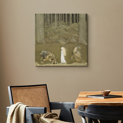 «Forest Spirit Girl», images de contes de fées nordiques, impression sur toile encadrée