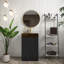 Meuble-lavabo autoportant de 20 po en marbre blanc avec comptoir intégré en acier inoxydable 304 brossé-5815554