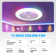 19" White Low Profile Caged Ceiling Fan with Remote Control and Dimmable RGB LED Lights